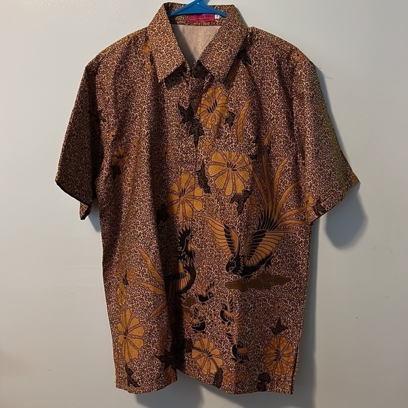 Couture BATIK Shirt KHARISMA WIJAYA INDONESIA size Large NWOT - Picture 12 of 12